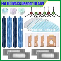 For ECOVACS Deebot T9 AIVI Robot Vacuum Cleaner Main Side Brush Dust Bags Hepa Philtre Mop Cloth Capsule Air Freshener Kits Parts