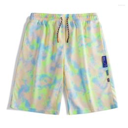 Men's Shorts Trendy Brand Gradient Tie Dye Summer Youth Original Style Sports Pants Beach Casual