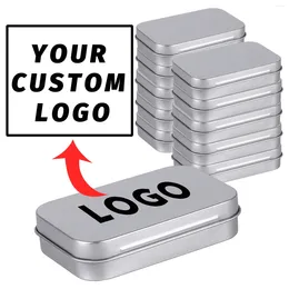 Gift Wrap 10 Pcs Custom Metal Tin Box Tool Cigarette Coin Candy Key Business Card Jewelry Storage Cosmetic Container Tea