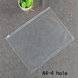 Bag 10pcs A4 4hole B5 9hole Zip Lock Transparent PVC Looseleaf Storage Document Zipper Bag Filing Products Clear Resealable Conc