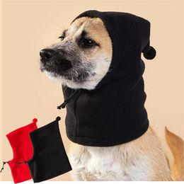 Dog Apparel Hat Winter Warm Pet Cap Solid Color Drawstring Adjustment Casual Headgear Cute Headwear