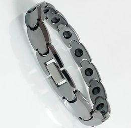Link Chain Classic Couple Bracelets Solid Tungsten Steel Health Care Magnetic Bracelet For Men Women Homme Mannen Armbanden Weddin8491811