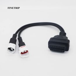 FINETRIP Motorbike Accessories for Yamaha 3Pin 4pin to OBD2 Fault Code Scanner Motorcycle Diagnostic Cable for X-MAX N MT-125