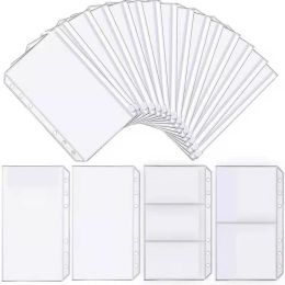 Folder 10Pcs A6 Clear File Holder Standard Transparent Pvc Loose Leaf Pouch Waterproof Budget Envelopes Zipper Binder Notebook Planner