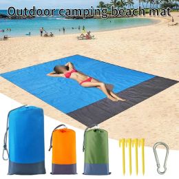 Mat Large Beach Antisand Towels 200 Cm Mat Anti Sandfree Beach Anti Sand Beach Blanket Oversized Pocket Picnic Wind Prevent Proof