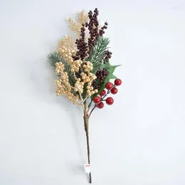 Decorative Flowers Simulation Plants Bundle Artifical Plant Christmas Tree Accessories Living Room Home Decoration