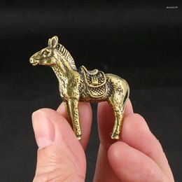 Decorative Figurines Solid Brass Donkey Figurine Small Statue Home Ornament Collectibles