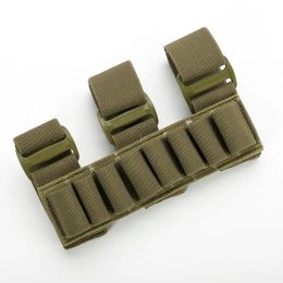 Military Tactical 8 Rounds Cartridge Rifle Buttstock Ammo Shell Carrier 12/20 Gauge Shotshell Holder Arm Pouch Hunting Mag Bag