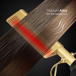 Irons Straightening brush Professional Styling Tool For Women Hair Comb Flat ironMaterial Heating Comb Hot comb Straightener For Wigs