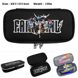 Bags Anime Fairy Tail Large Capacity Zipper Pencil Case Oxford Canvas Pencil Box School Office Pen Bag