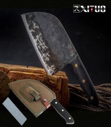 XITUO Handmade Forged Chef Knife Highcarbon Clad Steel Chinese Cleaver Kitchen Knives Chopper Meat Slicing Nakiri Gyuto Tool CN6323296