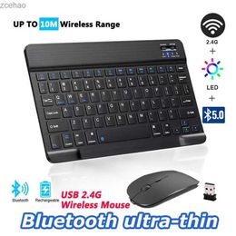 Keyboards Keyboard wireless Bluetooth 5.0 2.4G Russian/English keyboard mouse combination USB C receiver suitable for MacBook iPad PC tablet chargingL2404