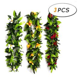 Decorative Figurines Hawaiian Decoration Party Simulation Plant Garland Set Game Props Suitable For Children Adult Summer Tropical Theme