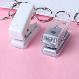 Kawaii Mini Single Ring Hole Punch 1 Hole Cute Paper Punch Portable Round Hole Puncher Office School Binding Supplies Stationery