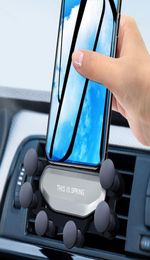2020 New Universal Car Phone Holder GPS Stand Multifunctional Gravity Car Holder For IPhone 11 Huawei Samsunng in Car Air Vent Cli5212048