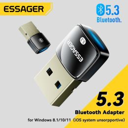 Flops Essager Usb Bluetooth 5.3 5.0 Dongle Adapter for Pc Speaker Wireless Mouse Earphone Keyboard Music Audio Receiver Transmitter