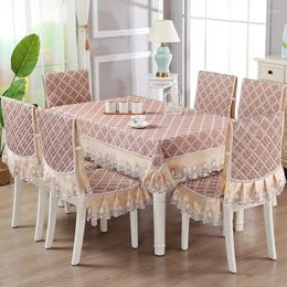 Table Cloth High-grade Four Season Universal Cover Dining Chair Mat Set Household Cushion Backrest Tablecloth