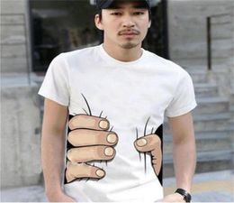 Mens Summer T Shirt For Men Tee Shirt Short Sleeve Casual Loose With Big Hand 3D Compression Tops Clothes Men Black White Shirt3414498