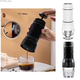 Coffee Makers Portable compact espresso machine manual coffee machine camping hiking and household small tools Y240403