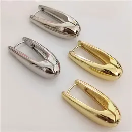 Hoop Earrings Fashion Silver Gold Colour Chunky Water Drop For Women Girls Elegant Party Punk Hiphop Jewellery Gift E2405