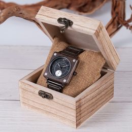 BOBO BIRD Top Luxury Wood Watches Men Quartz Wristwatch Timepiece New Design Best relogio masculino In Gift Box L-R14