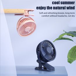 USB Rechargeable Clip Small Table Fan Portable Student Dormitory 360 Degree Rotatio Adjustable Student Office Fan For Bedroom