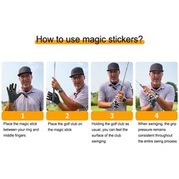 Golf Grip Calibrator Reduced Grip Pressure Golf Swing Trainer with 4 Markers Golf Grip Alignment Tool Golf Grip Training Aid