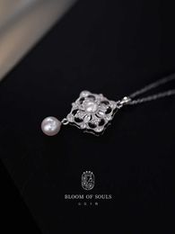 The Belvedere Waltz is designed with a natural freshwater pearl necklace S925 sterling silver exquisite and new