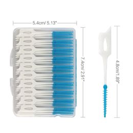 40pcs/box Silicone Interdental Brushes Super Soft Dental Cleaning Brush Teeth Care Dental floss Toothpicks With Thread