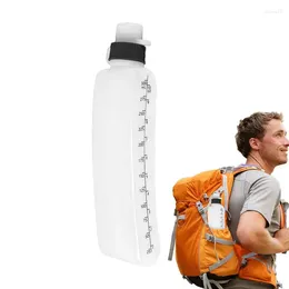 Water Bottles Outdoor Bottle 330ml Flat Squeeze Drinking Dustproof With Lid For Camping Curved