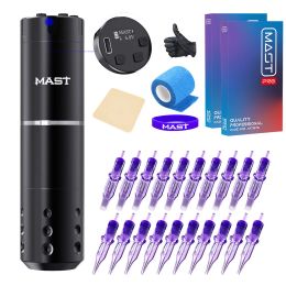 Machine Mast Tattoo A1 Wireless Hine Pen Battery Portable Power Cartridge Needles Coreless Motor Digital Led Display Makeup Set