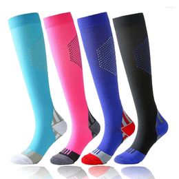 Men's Socks Net Red Honeycomb Calf Jump Compression Autumn And Winter Long Tube Ski Climbing Men Women Hiking