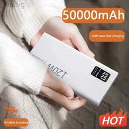 Cell Phone Power Banks 120W High Capacity Power Bank 50000mAh Fast Charging Powerbank Portable Battery Charger For iPhone Samsung Huawei 2443