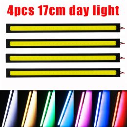 4Pcs Car Light Bars 17cm Waterproof Led COB Light Stripe For Car / Racing / Daytime / Fog DC 12V Daytime Running Lamp universal