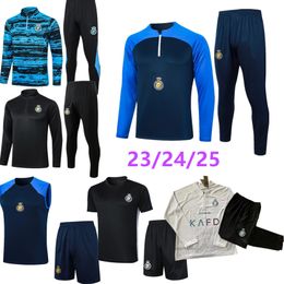 23 24 25 Al Nassr Fc Soccer Tracksuit Ronaldo Fc Training Suit Cr7 Vincent Men sportswear jacket 2024 2025 short sleeve training set sleeveless vest survetement