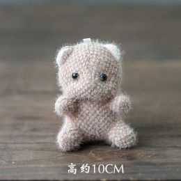 Newborn Photography Props Handmade Dolls Knitted Rabbit Bear Baby Photography Studio Accessories Animal Stuffed Plush Toy