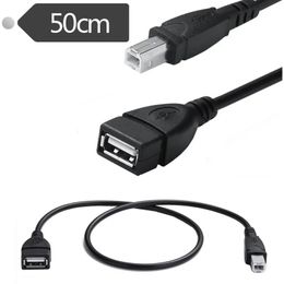 50cm 1.5Ft USB 2.0 Type A Female To USB B Male Scanner Printer Extension Adapter Cable for Scanner Printer Mobile Hard Disk