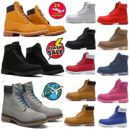 2024 Designer Timberlan Boots Boots Shoes Men women Boots Waterproof Ankle Classic Martin Shoe Cowboy Yellow Red Blue Black Pink Hiking Motorcycle Boots