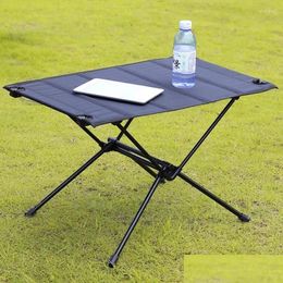 Camp Furniture Picnic Folding Cam Table Fishing Patio Coffee Gaming Outdoor Organiser Boxes Parasol Mesa Plegable Balcony Drop Deliver Otmu6