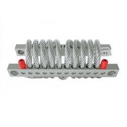 Steel wire rope shock absorbers for vehicle and ship loads