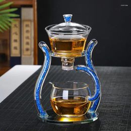 Teaware Sets Transparent Glass Teapot Household Lazy Tea Set Magnetic High Borosilicate Semi-automatic