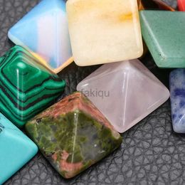 Massage Stones Rocks Mini Natural Stone Healing Stone Pyramid Gemstone Quartz Crystal Green Aventurine Chakra Malachite Blue Sandstone Home Ornament 240403