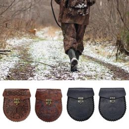 Leather Medieval Waist Pack Vintage Handwork Belt Pouch Bag Waist Bag Belt Pouch