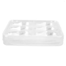 Take Out Containers 100 PCS Oyster Tray Compartment Plate Plastic Container With Lid Boxes River Snail