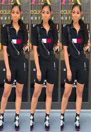 brand designer Women Tracksuits Cardigan Shorts 2 piece woman set Summer Design Tracksuit Sport Suit women two piece outfits s2xl3150326