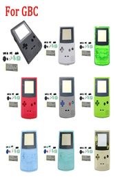 New Plastic Game Housing Case Cover for Gameboy Colour Console GBC Shell with buttons kit sticker label SHIP1026812
