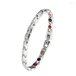 Charm Bracelets Befoshinn Jewelry Women Silver Color Pure Titanium With 5 In 1 Energy Stones Health Italian Gift