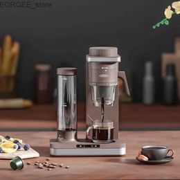 Coffee Makers DuPont 220V Grinding Bean Coffee Machine One Button Automatic Manual Brewing 600ml Heating Roller Coaster Heating Cup Temperature 55 C Y240403
