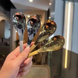 Spoons Stainless Steel Soup Home Kitchen Ladle Capacity Gold Silver Mirror Polished Flatware For Coffee Tableware