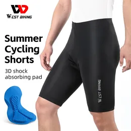 Motorcycle Apparel WEST BIKING Summer Cycling Shorts Breathable Bicycle Tights Road Sport Bike Trouser 3D Absorbing Pad Short